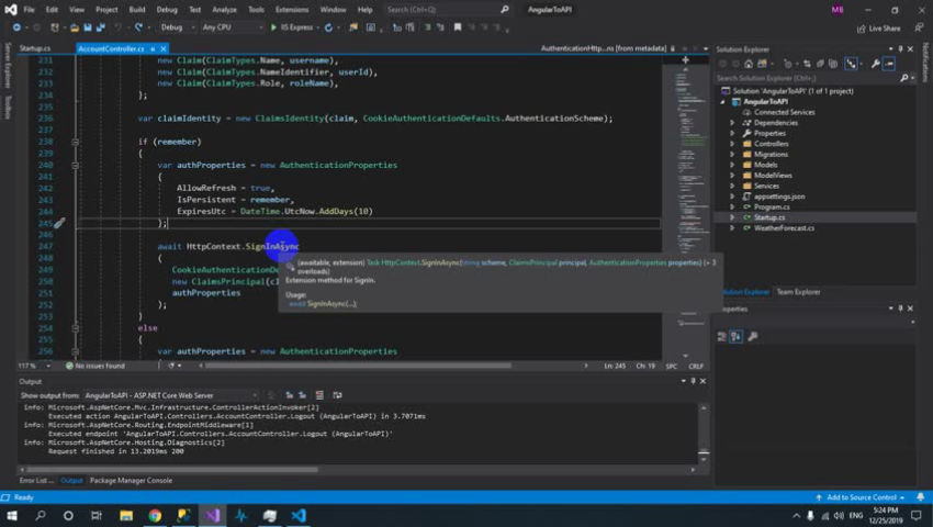 18- Angular 8 and ASP NET Core 3 API- API Authentication ...